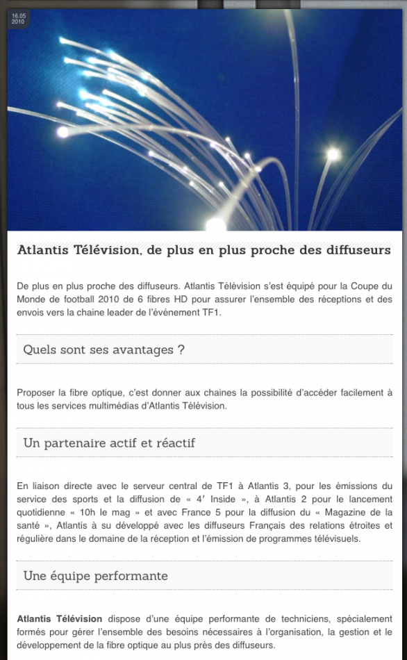 Atlantis Television - Atlantis Télévision, de plus en plus proche des diffuseurs