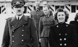 Original Caption: Adolf Hitler with Eva Braun. Undated Photo.