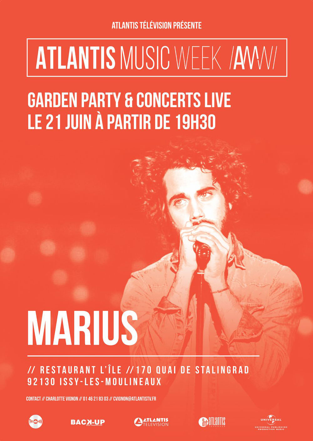 Marius, en concert à la Atlantis Music Week 2017